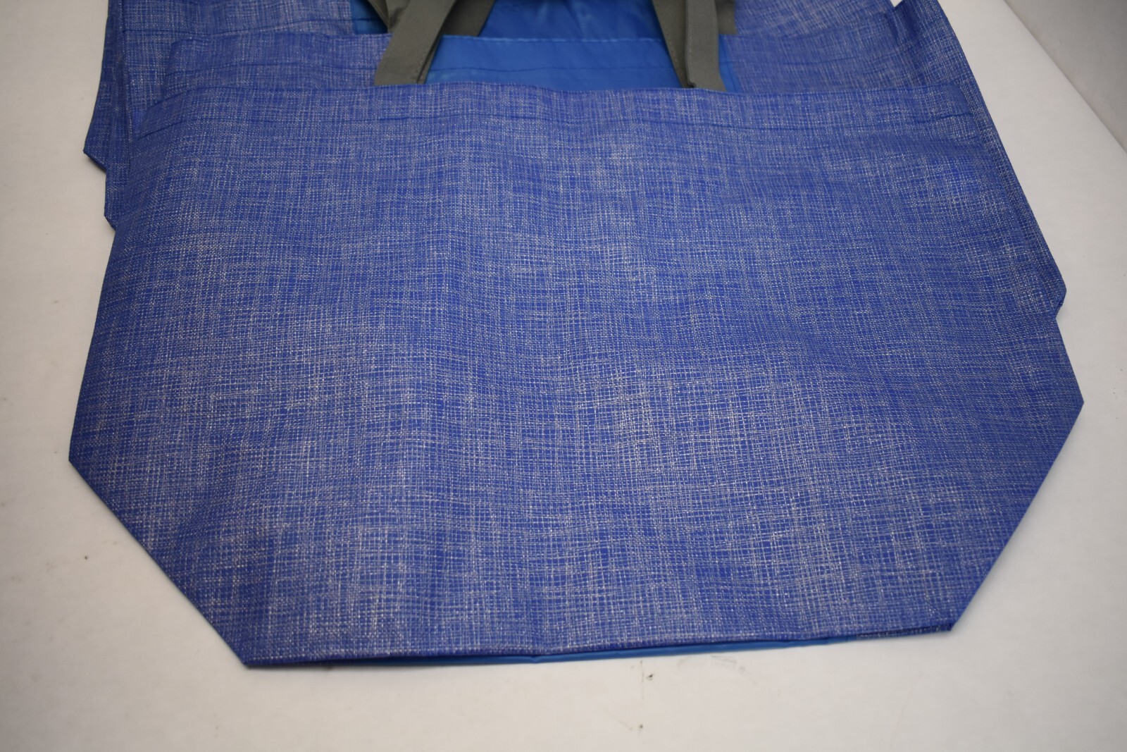 Lot of 5 Blue Tote Bag Polyester Shopping Bags Wise Tax Services Logo Large Bag