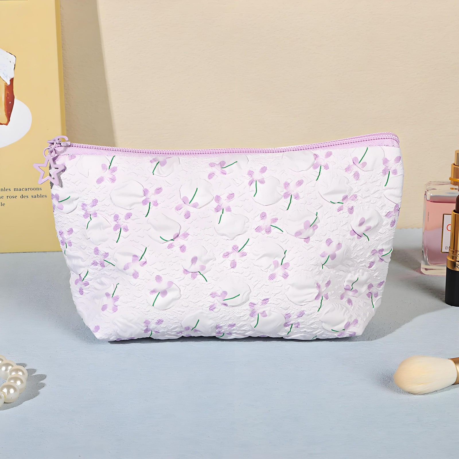 58 PCS Makeup Bag Set,Preppy Aesthetic Cosmetic Carry-on 9-inches, Pink