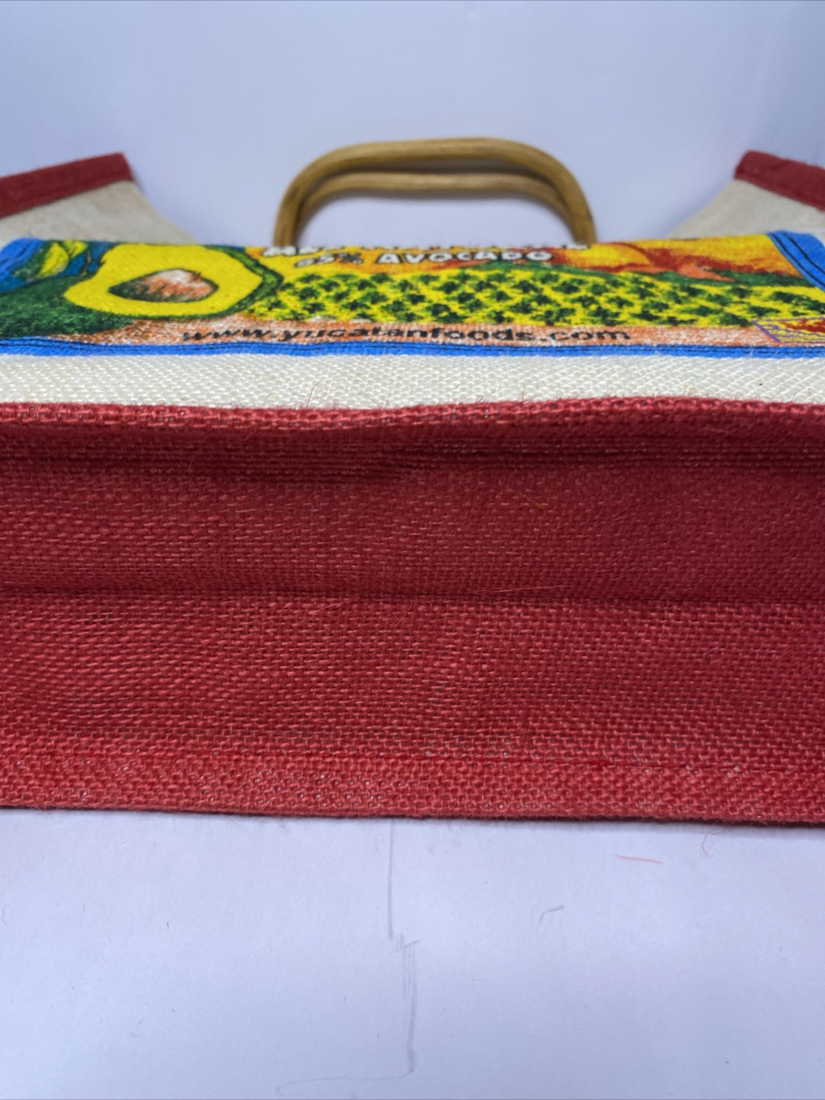 Yucatan Burlap Grocery, Shopping Tote, Beach Bag – Size 15.5″ x 14″ – Guacamole