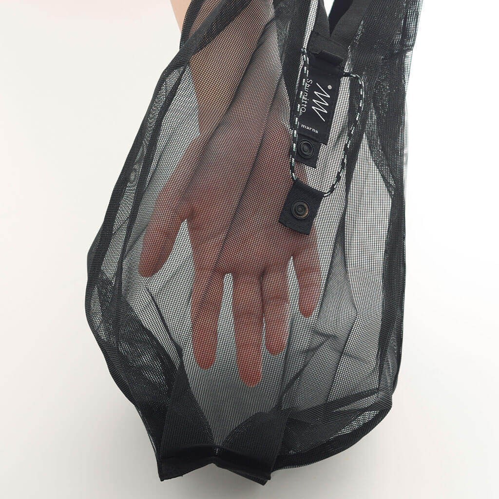 MARNA Shupatto Mesh Bag 9L Foldable Eco Bag Black Compact Japan Authentic Limite