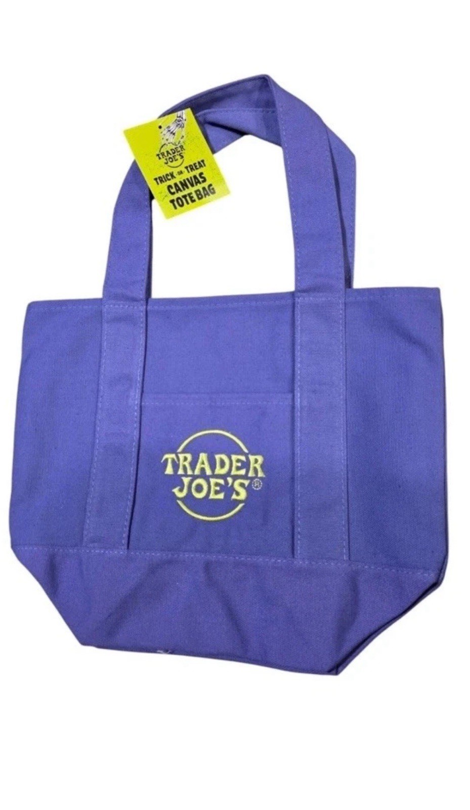 Trader Joe’s Mini Canvas Tote Bag Hottest It Bag Limited Purple