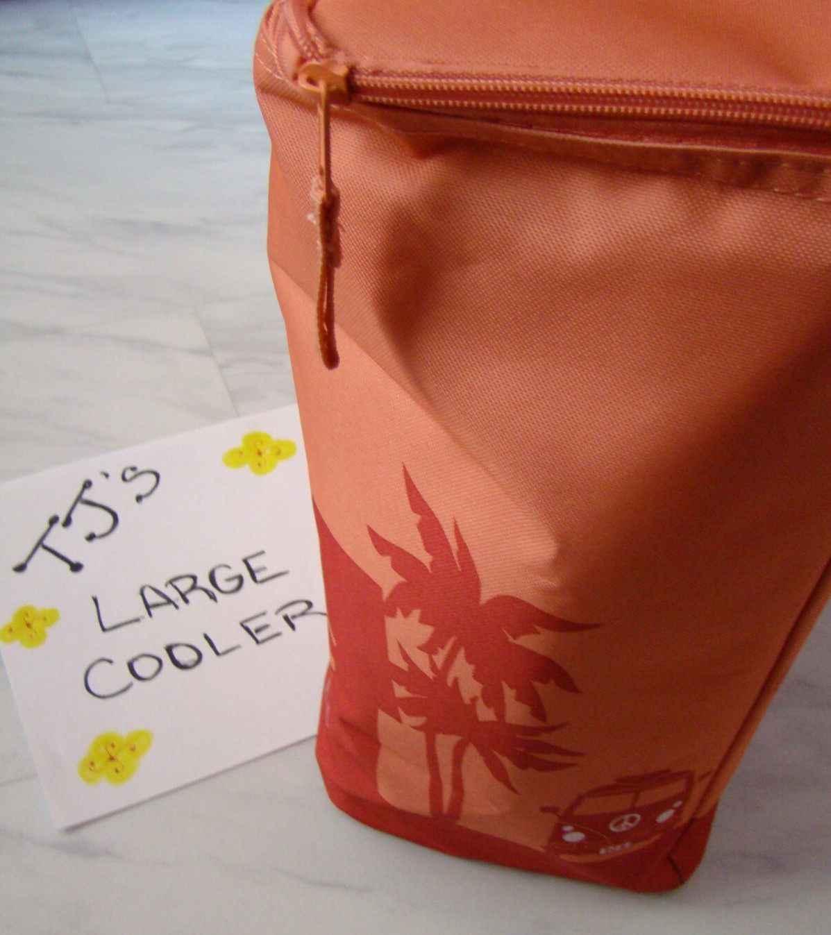 New Trader Joe’s Peach Insulated Large Cooler Reusable Bag