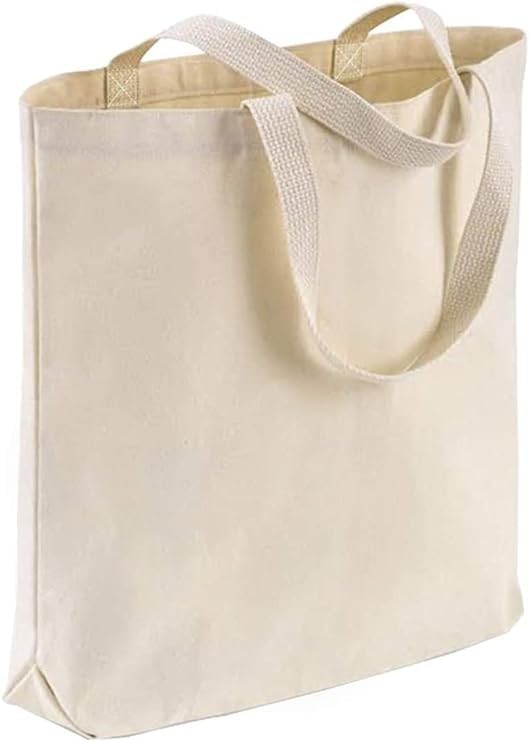 Wholesale Canvas Tote Bags, 15″W x 16″H x 3″G, Cotton Reusable Grocery Shoppi…