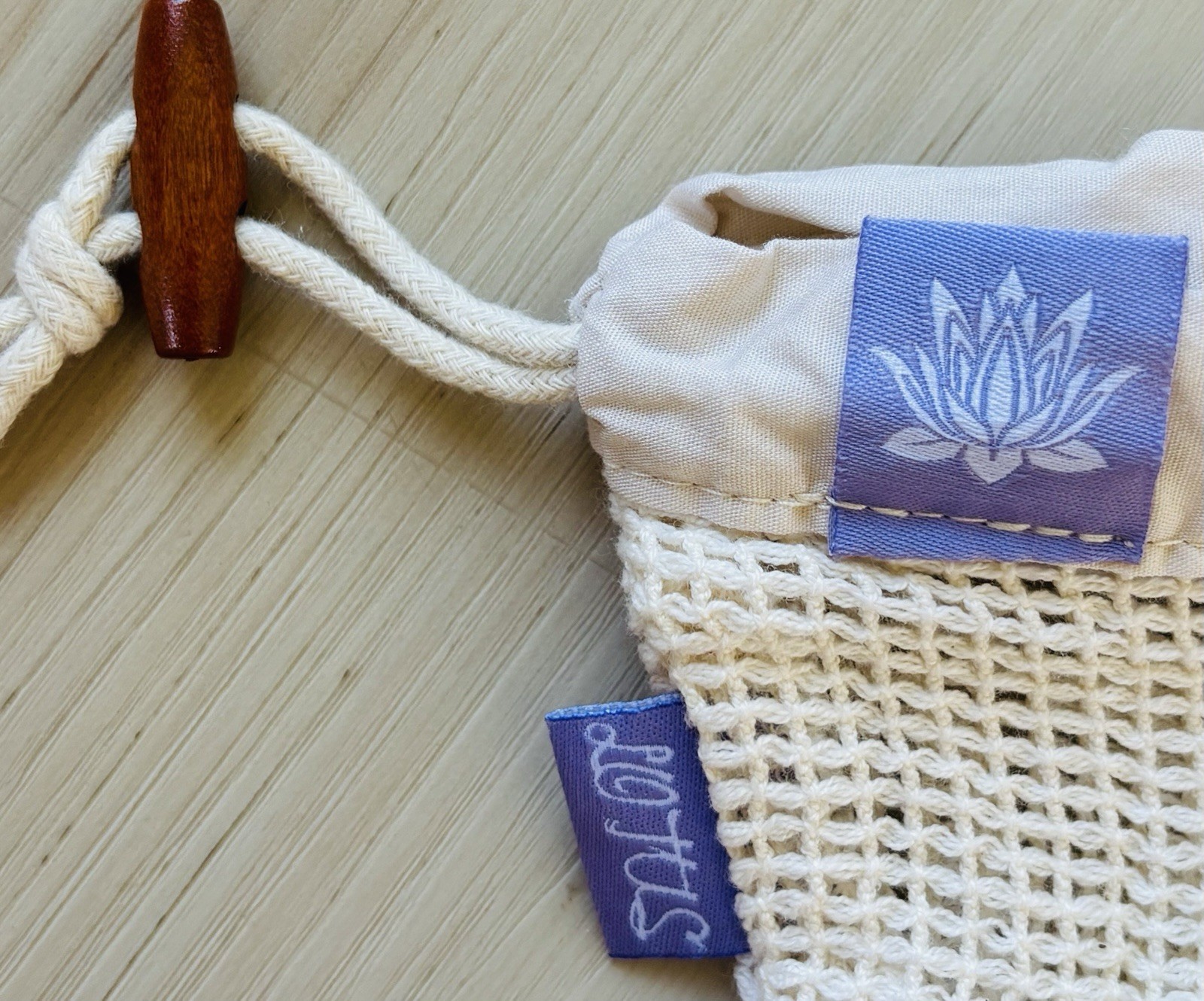 Lotus Reusable Organic Cotton Mesh Produce Bags Set of 3 Drawstring Eco Grocery