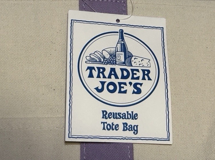 Discontinued Trader Joe’s Large Lavender Canvas Tote Bag