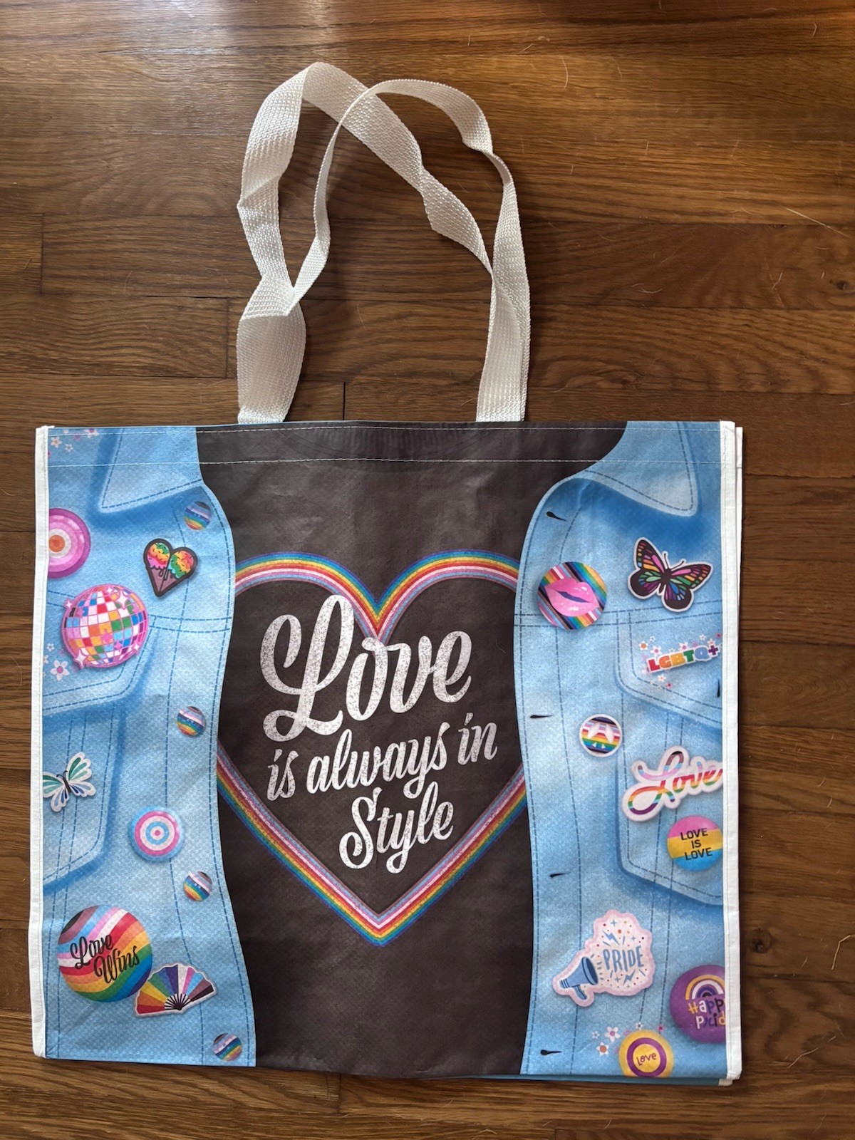 2 PRIDE~Shopping|Gift Bags~LOVE WINS~IS ALWAYS IN STYLE~Reusable Totes NEW~TJX