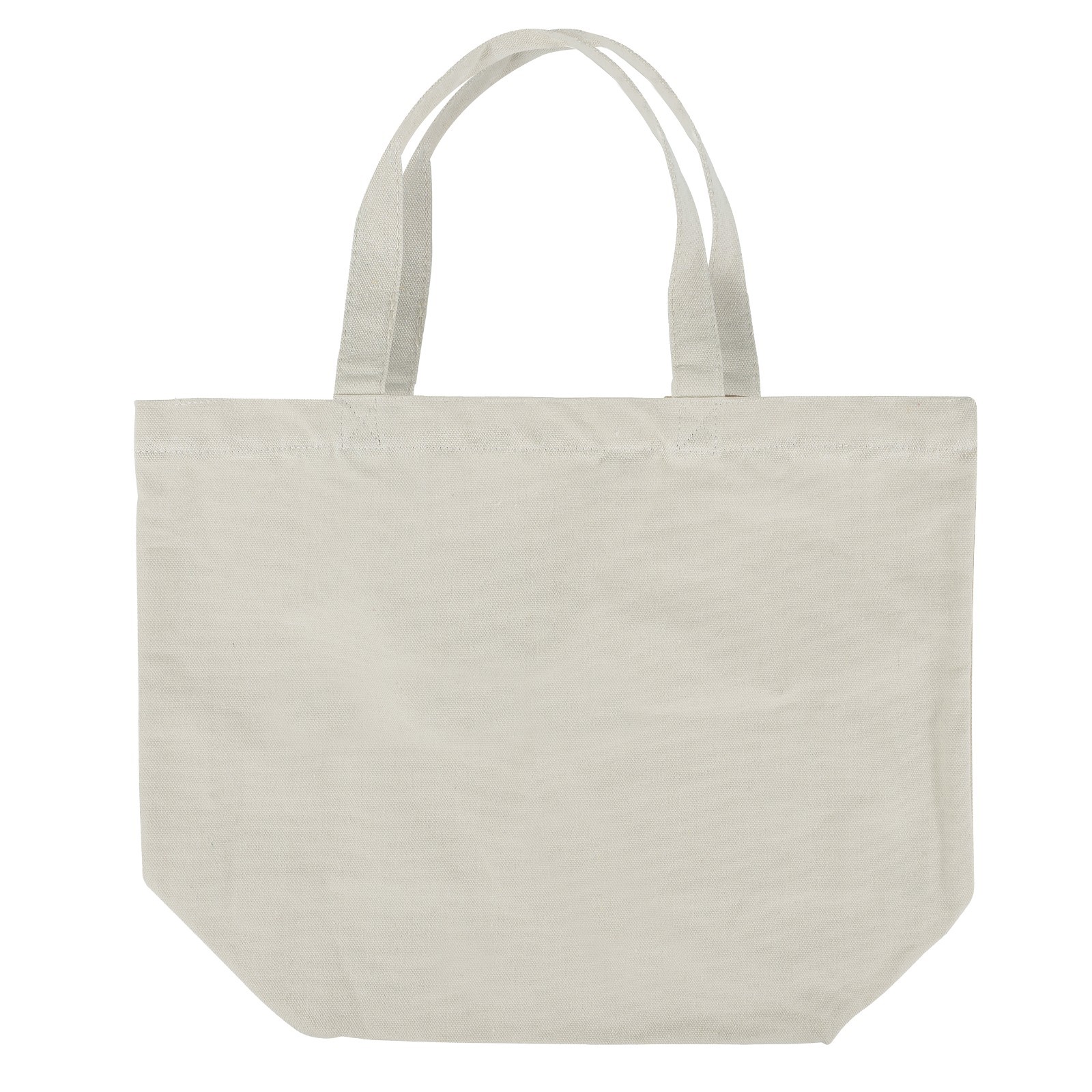 Heavy Duty Canvas Shopping Bags Natural Color Undyed Super Durable (2 Pack)