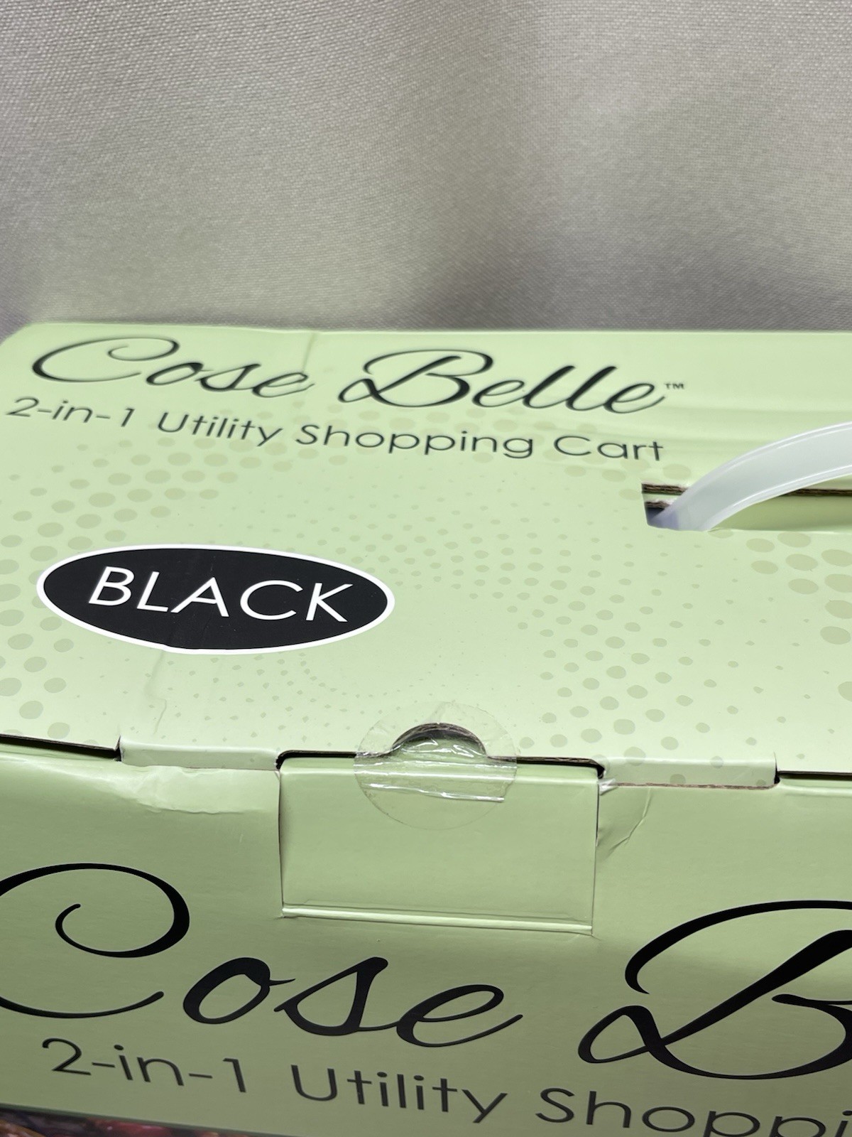 Cose Belle 2-in-1 Utility Shopping Cart 50L Black Folds Flat Water Repellent