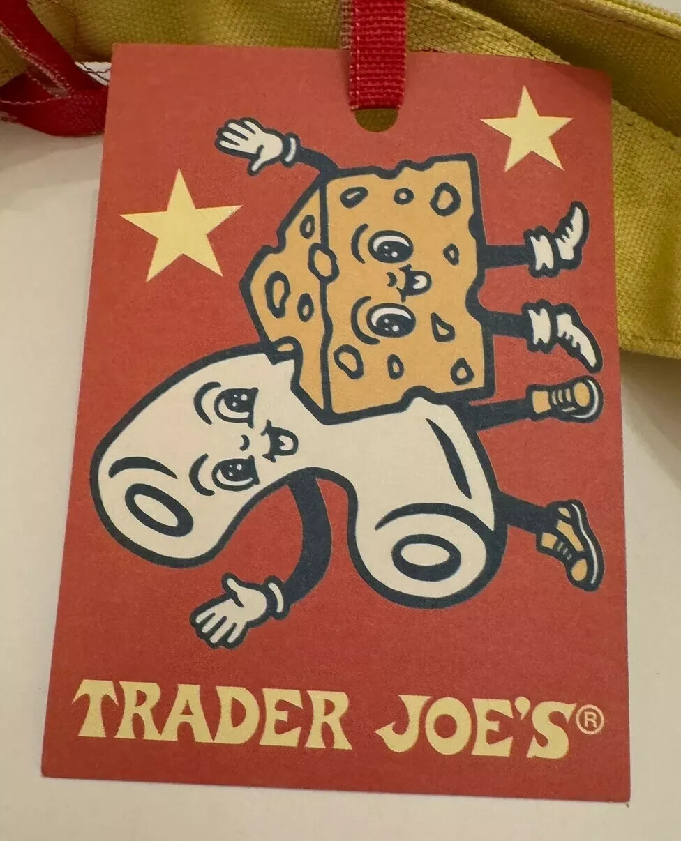 Trader Joe’s Bag Reusable Canvas NEW Cheese Adventures shopping Heavy DutyLarge