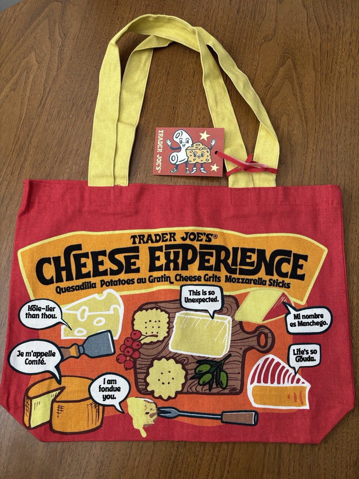 Trader Joe’s Canvas Tote Bag Cheese Experience Limited Edition Brand New Rare