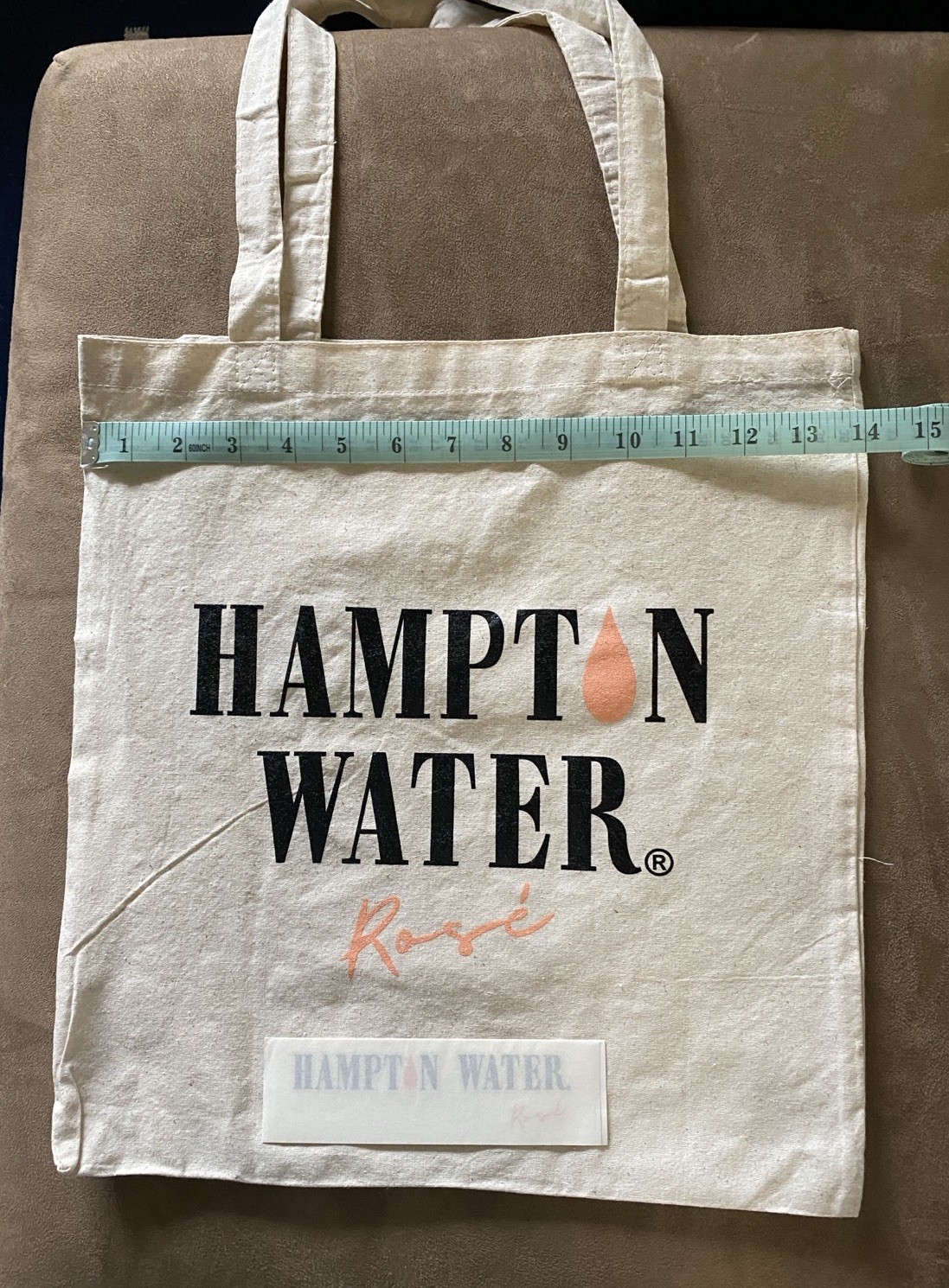 HAMPTON WATER ROSE Wine Bon Jovi Reusable Shopping Tote Bag Approx 14” X 15” new