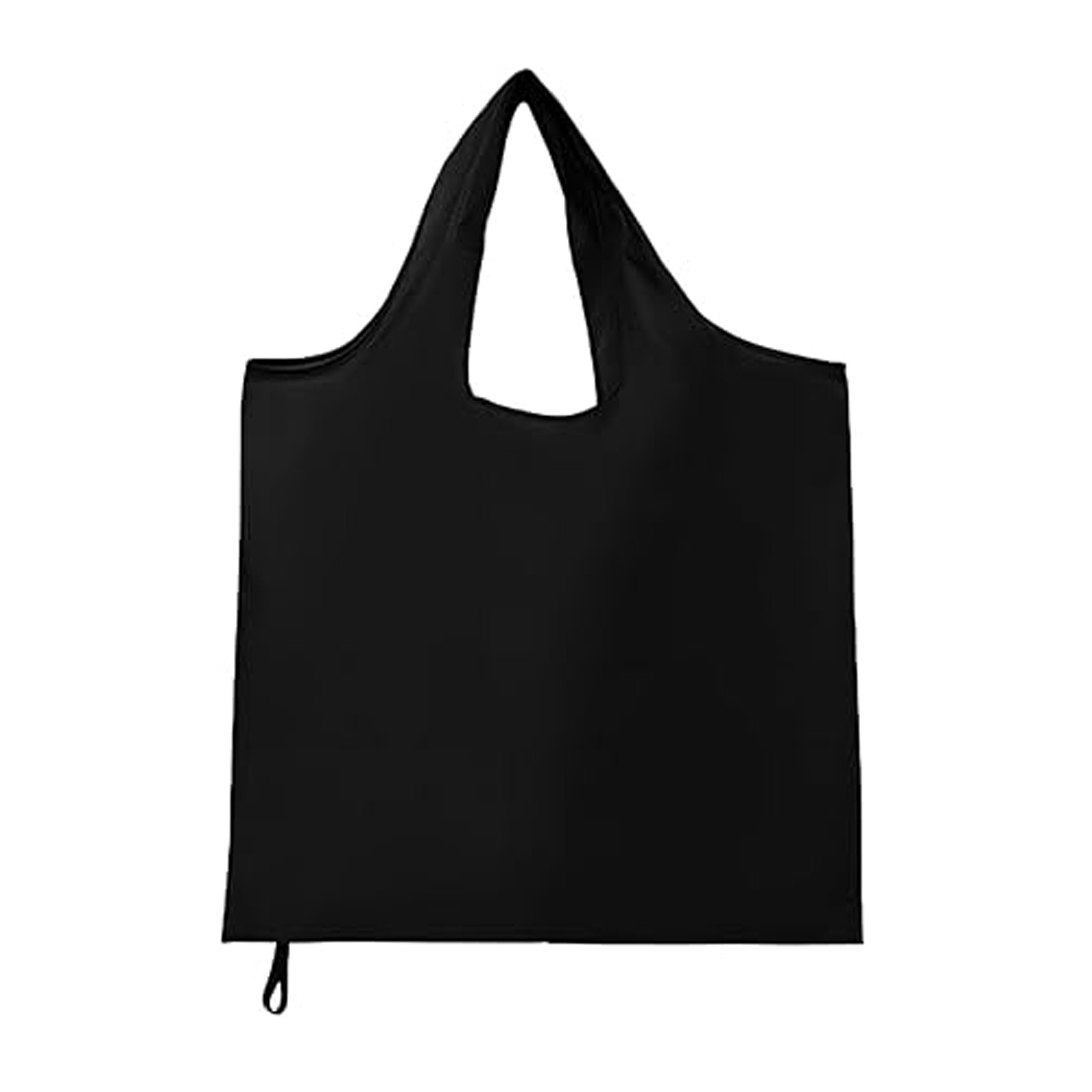 Black Foldable Reusable Shopping Grocery Tote Bag Waterproof Nylon 22″ x 16.9″