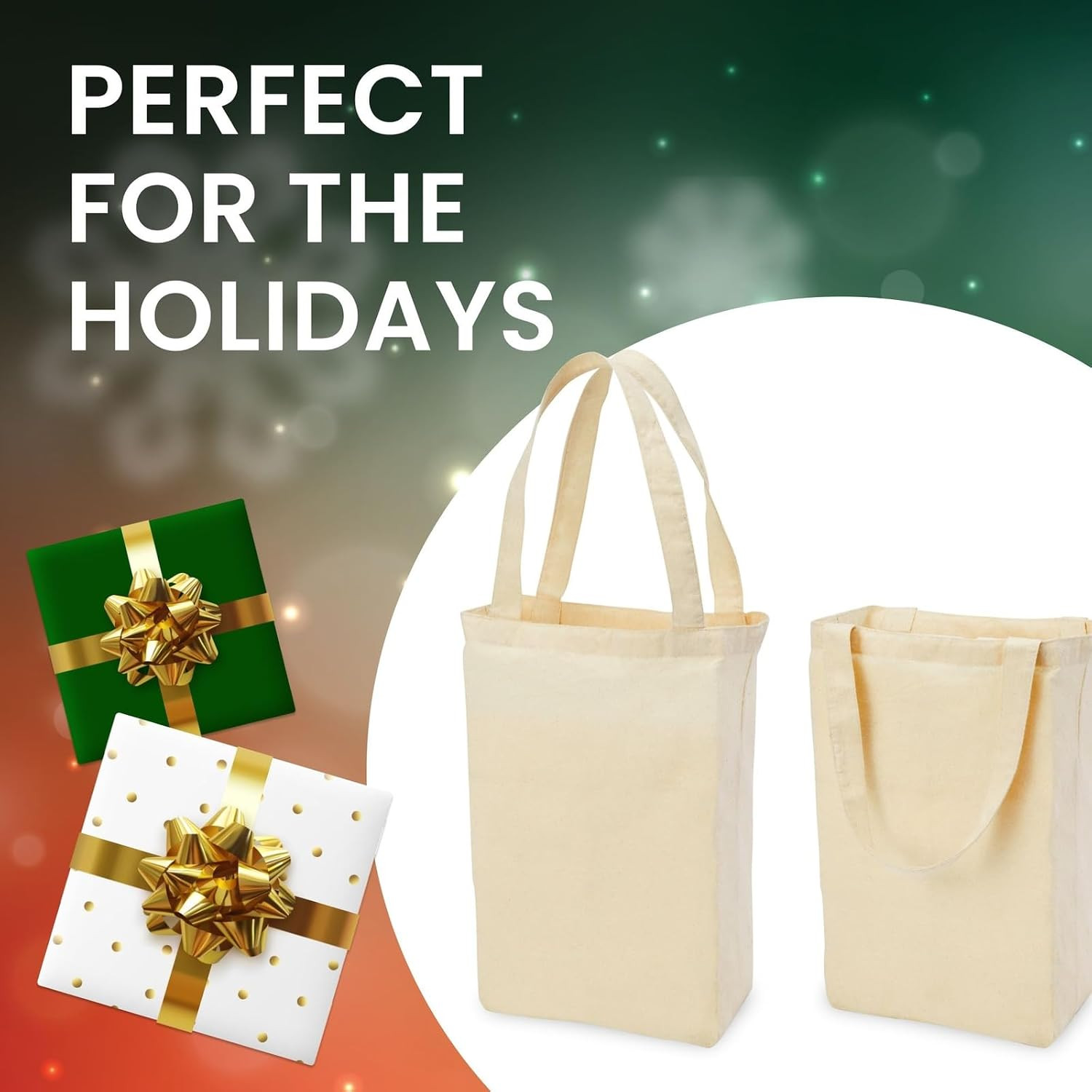 24-Pack Blank Cotton Canvas Tote Bags Bulk – Reusable Cotton Tote Bag for DIY Cr