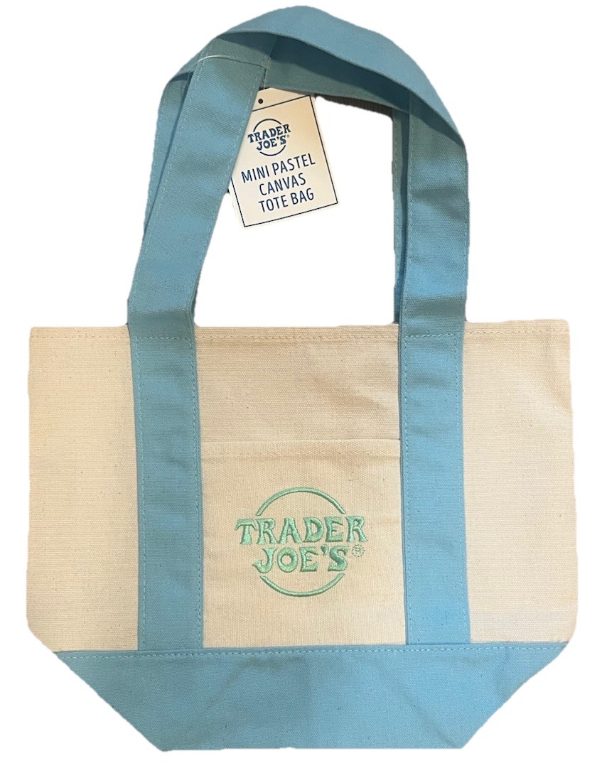 Trader Joe’s 2026 Mini Tote Bags Pastel Colors 2 Pack~ 🩵💚 Baby Blue/Mint Green