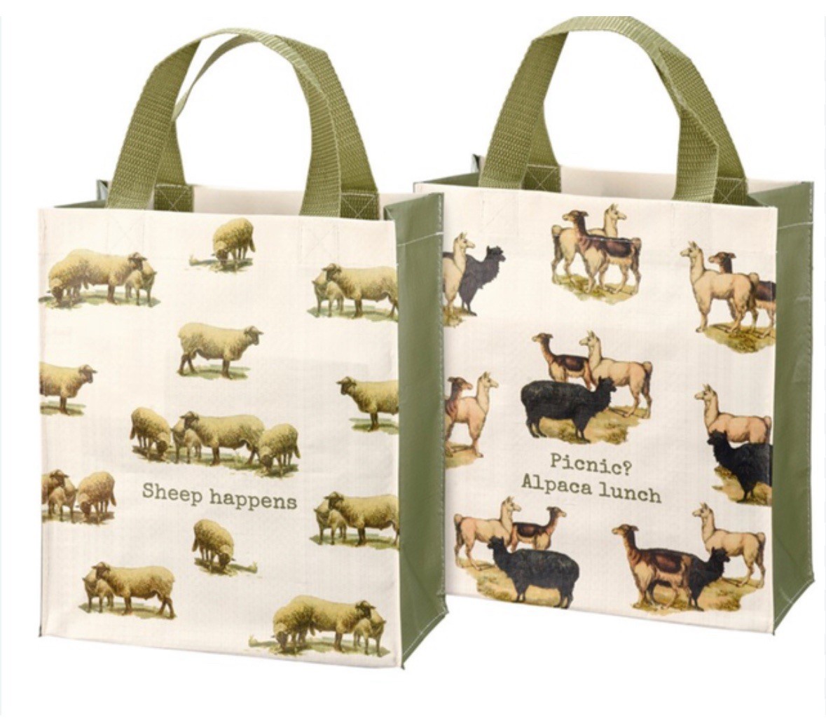 Sheep/Alpaca Daily Tote Bag made from recycled materials, reusable shopping tote
