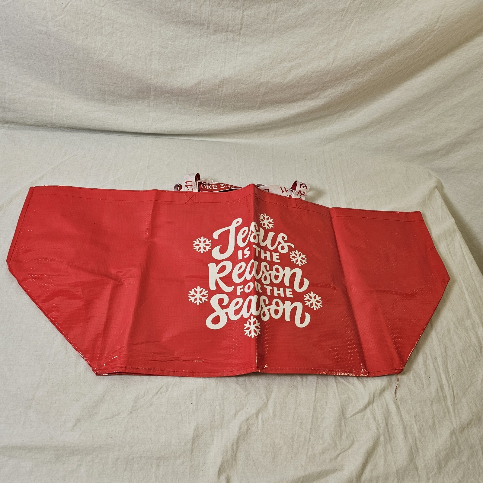 Christmas “Jesus Is The Reason For The Season” Shopping Tote Bag 21x15x13”