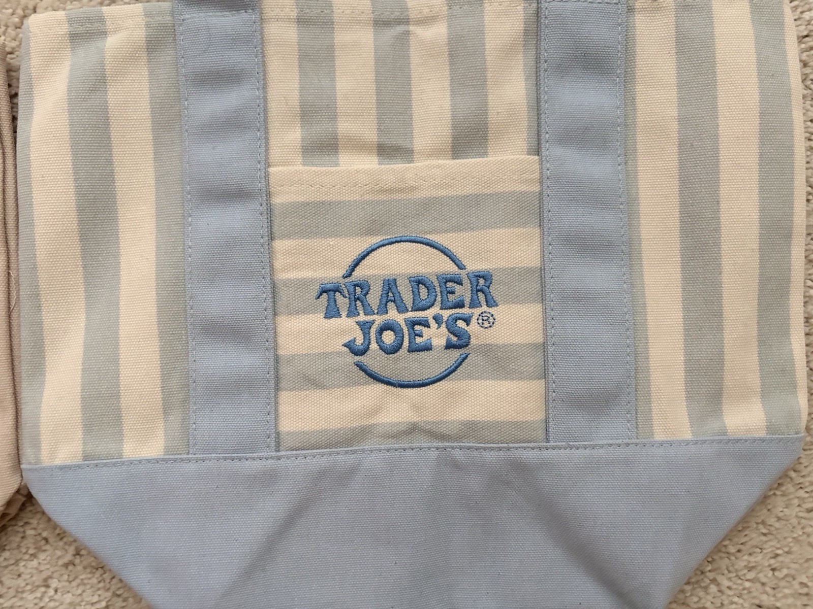 Trader Joe’s Mini Pastel Striped Canvas Tote Bag 2026 Limited Edition Set Of 4
