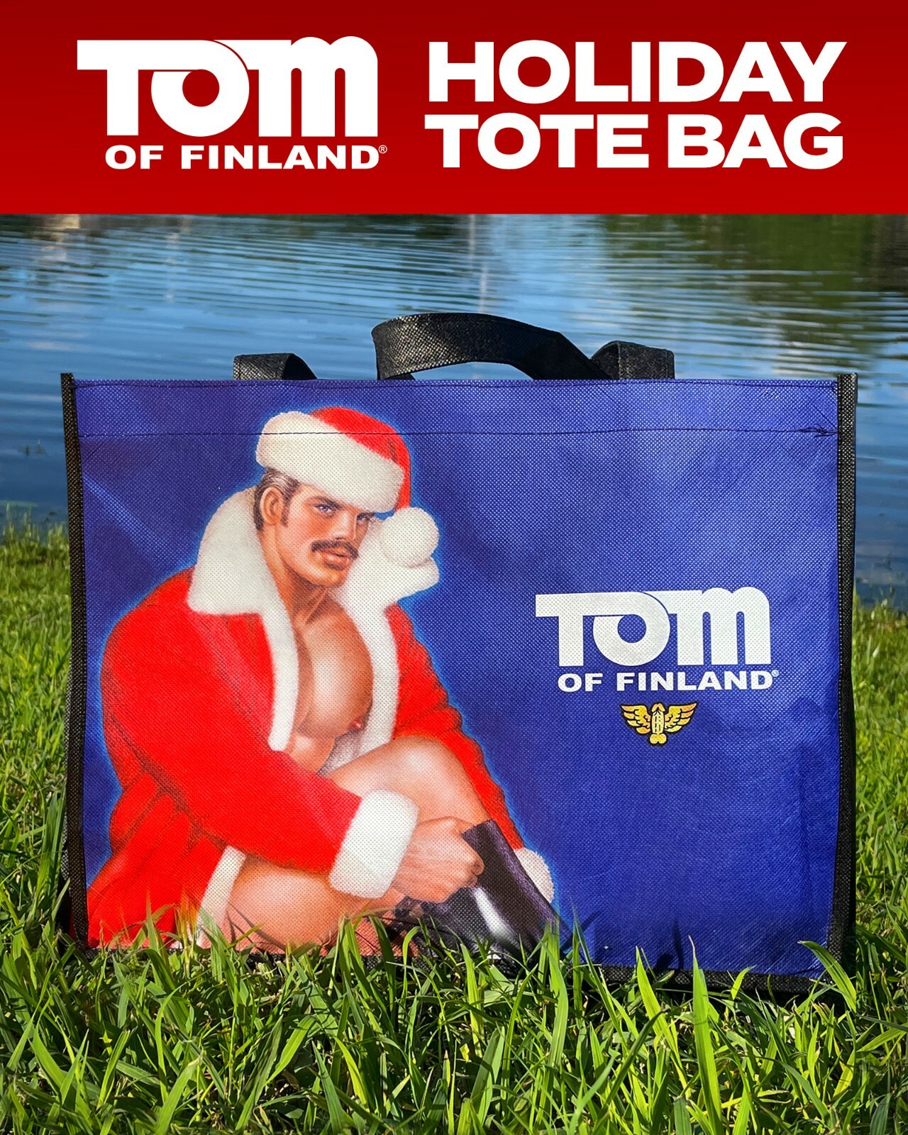 Tom of Finland Holiday / Christmas “Sexy Santa” Tote Bag