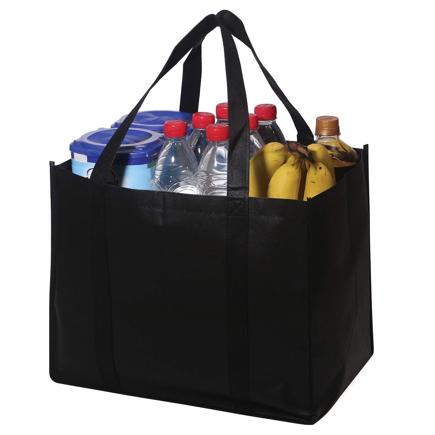 Set of 10 Reusable Grocery Bags Extra Large Foldable Heavy Duty Shopping Tote…