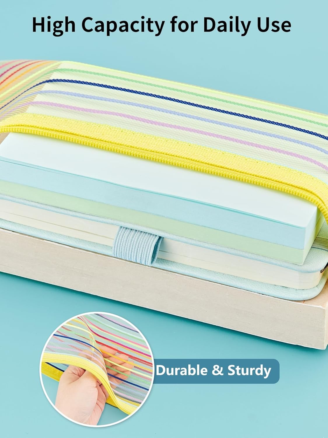JARLINK 80 Pack Mesh Zipper Pouch, Pouch Bulk in 10 80pcs, multicolored-a