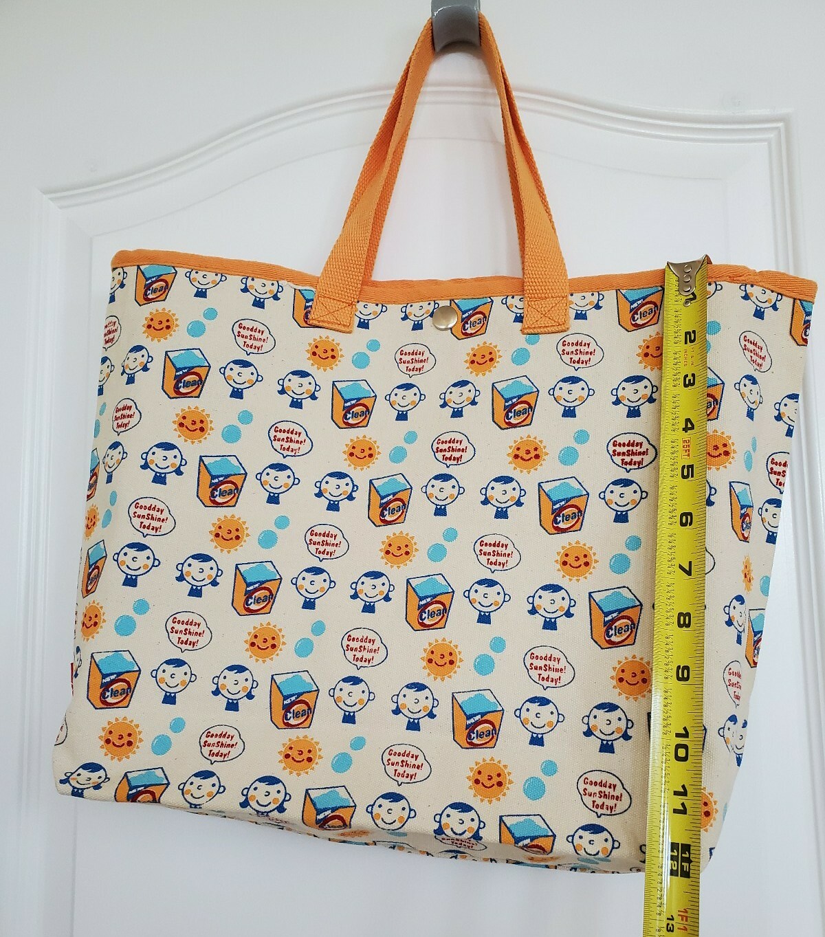 Gladee Orange Sunny Day Boys Girls Shopping Tote Canvas Reusable Bag