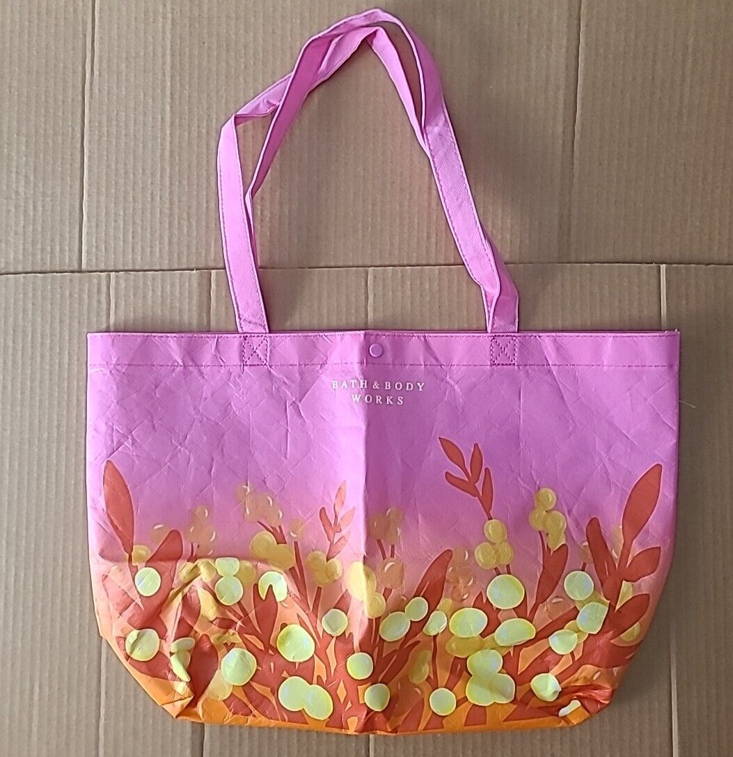 Bath & Body Works “Love” Canvas Tote Bag and 2 Plastic Reusable Shopping Bags