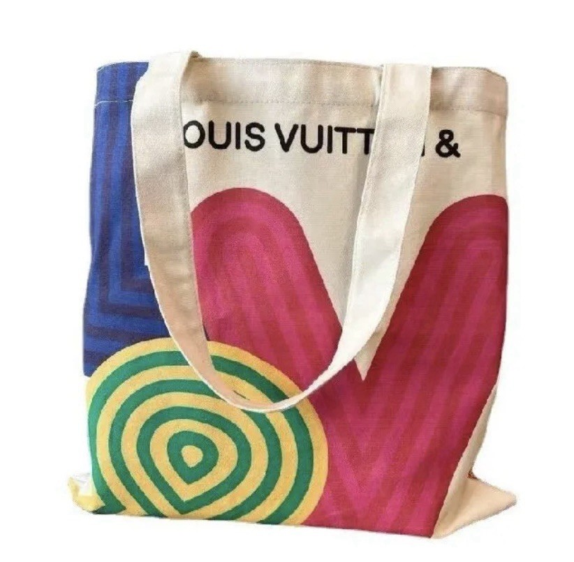 Louis Vuitton Reusable Foldable Canvas Shopping Bag Multicolor All-Over Pattern