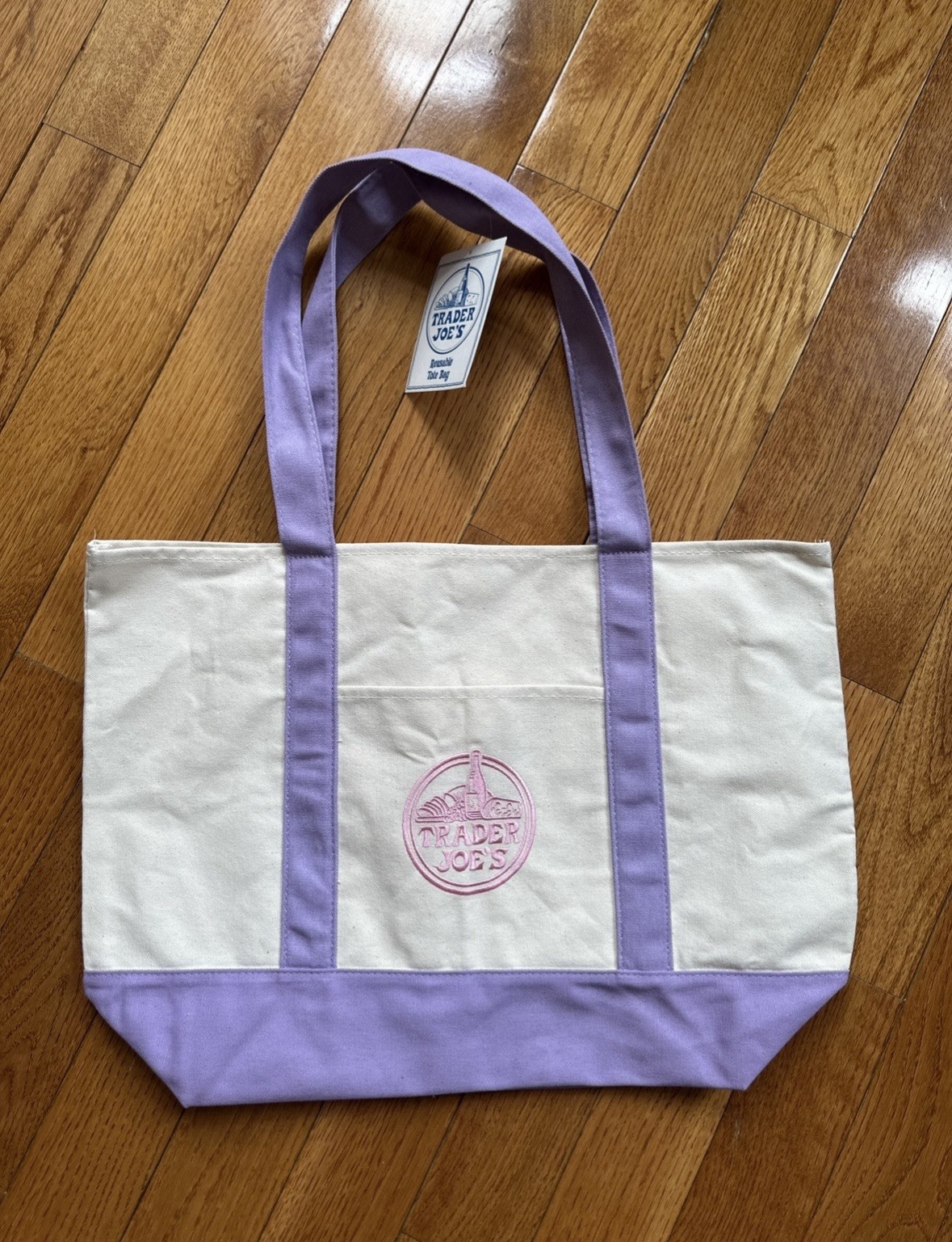 *LIMITED EDITION PURPLE* Trader Joe’s Reusable Canvas Tote Bag Large