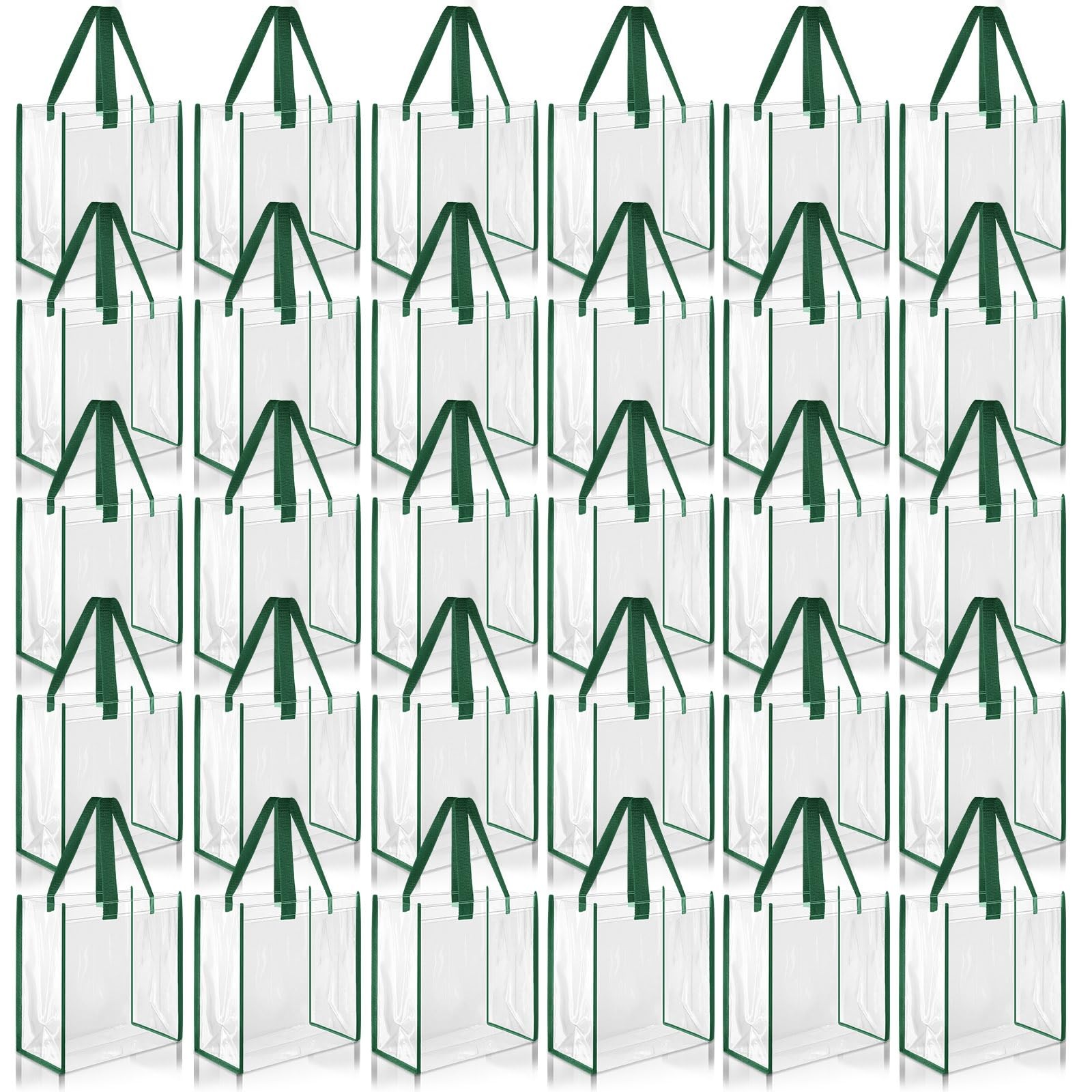 30 Pcs Clear Tote Bag Stadium Approved Bulk 10 x 10 x 4 inch Plastic Tote Gif…
