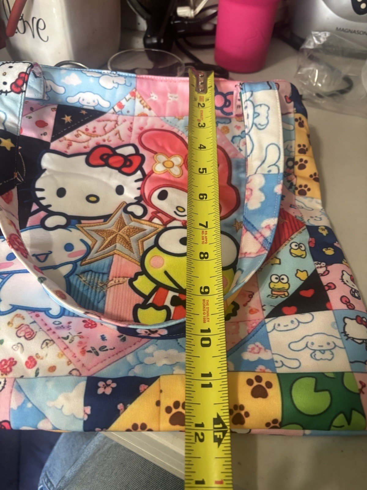 Hello Kitty Reuseable Shopping Tote Beach Diaper Bag Friends My Melody Zippered