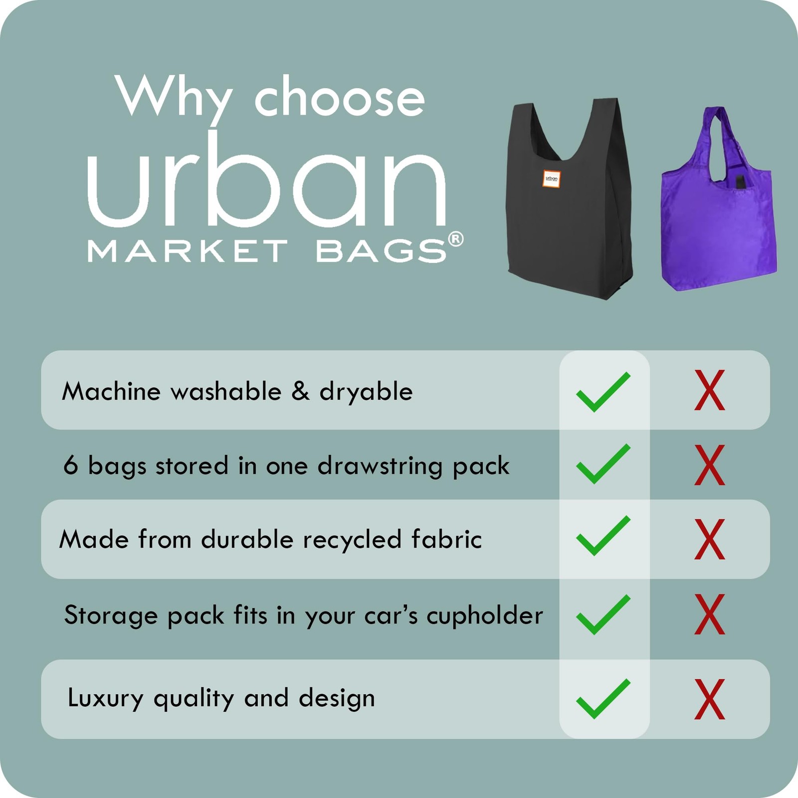 – Galaxy -6 Foldable Reusable Shopping Bags in 1 Compact Pouch, Luxury Qualit…