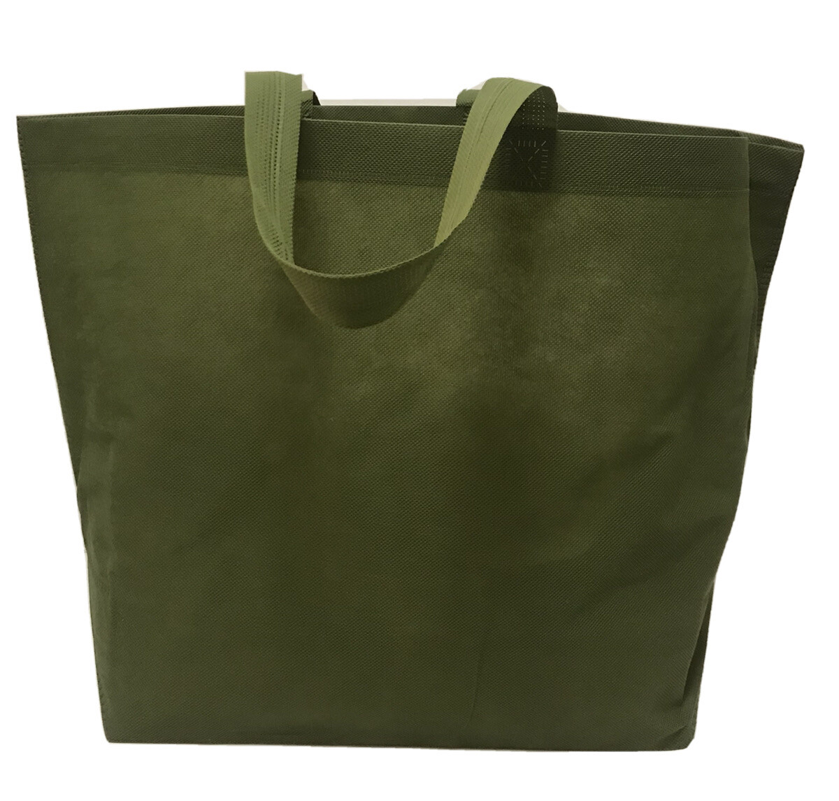 4-Pack Lot Reusable Moss Green Non-Woven Tote Grocery Bag