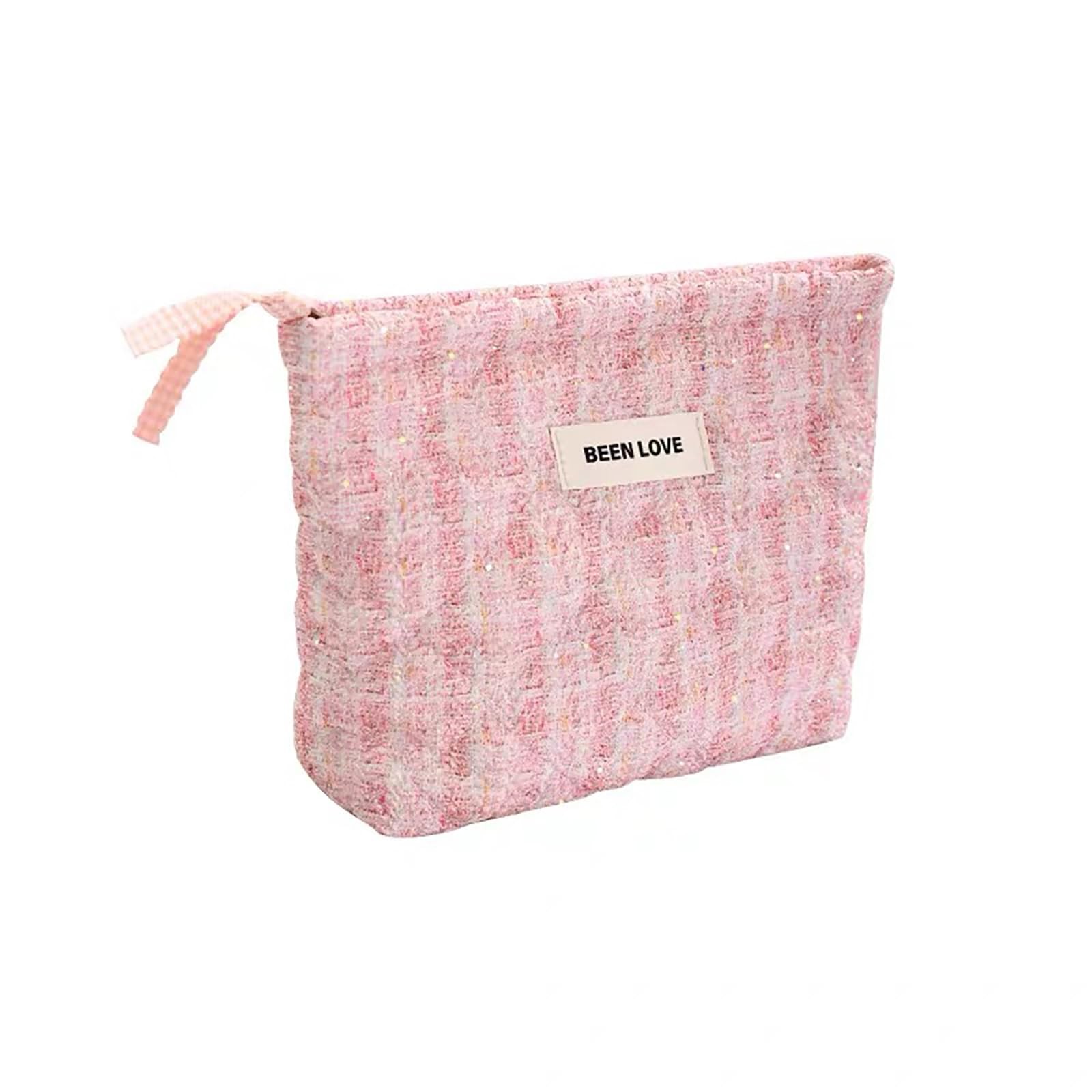 Duleylv Small Makeup Bag for Purse Portable Cosmetic Pouch Pink