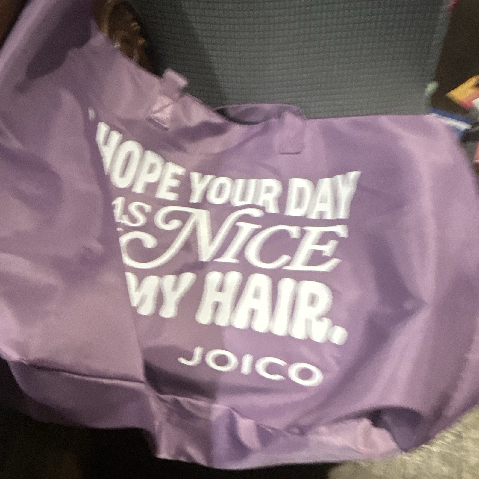 Ulta beauty world 2026 buJoico Purple Bag Text Print 15x8x8 “Hope Your Day…”