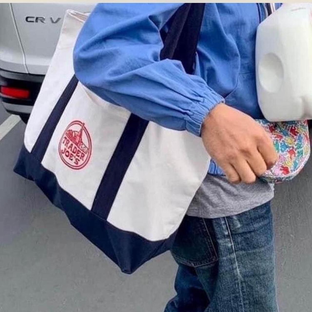 🔥 Trader Joe’s Canvas Tote Bag – Navy Blue, Heavy Duty Bag – Brand NEW