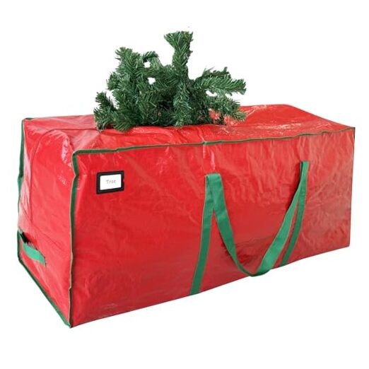 7.5 ft Christmas Tree Storage Bag – Durable Heavy Duty Extra 7.5 Foot Red