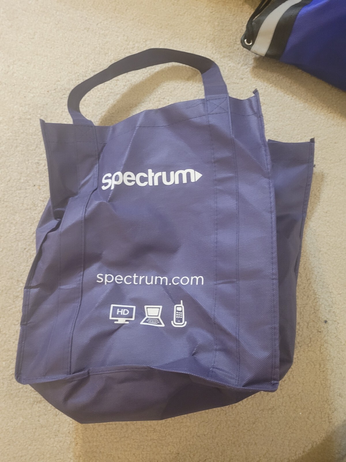 AUTHENTIC Spectrum Tote Bag Large Durable Shopping Blue/Purple FREE SHIPPING