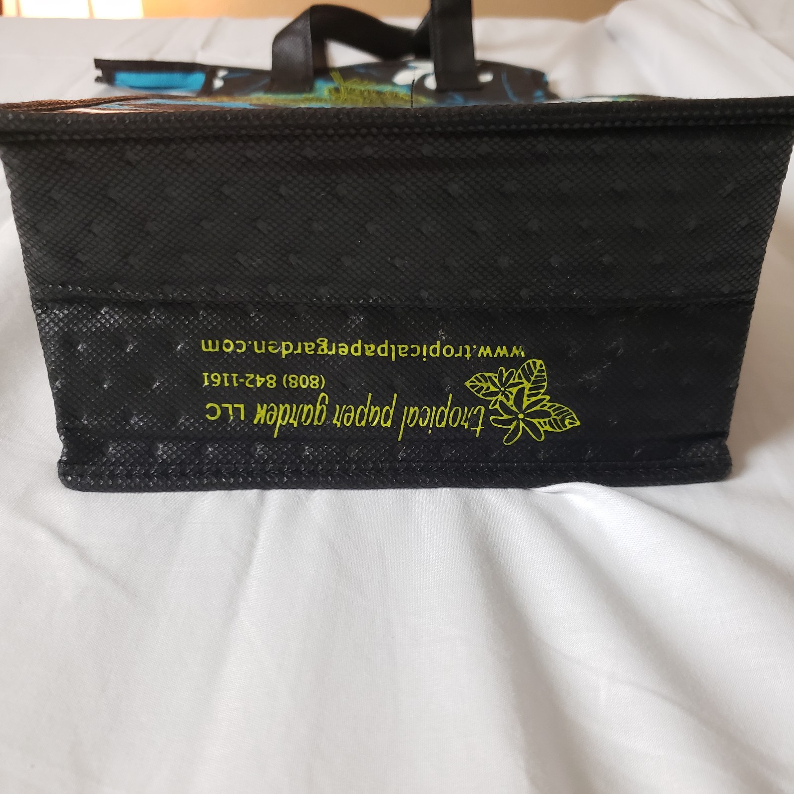 Hawaii Tropical Paper Garden Insulated Eco Friendly Wine/Beverage Shopping Tote
