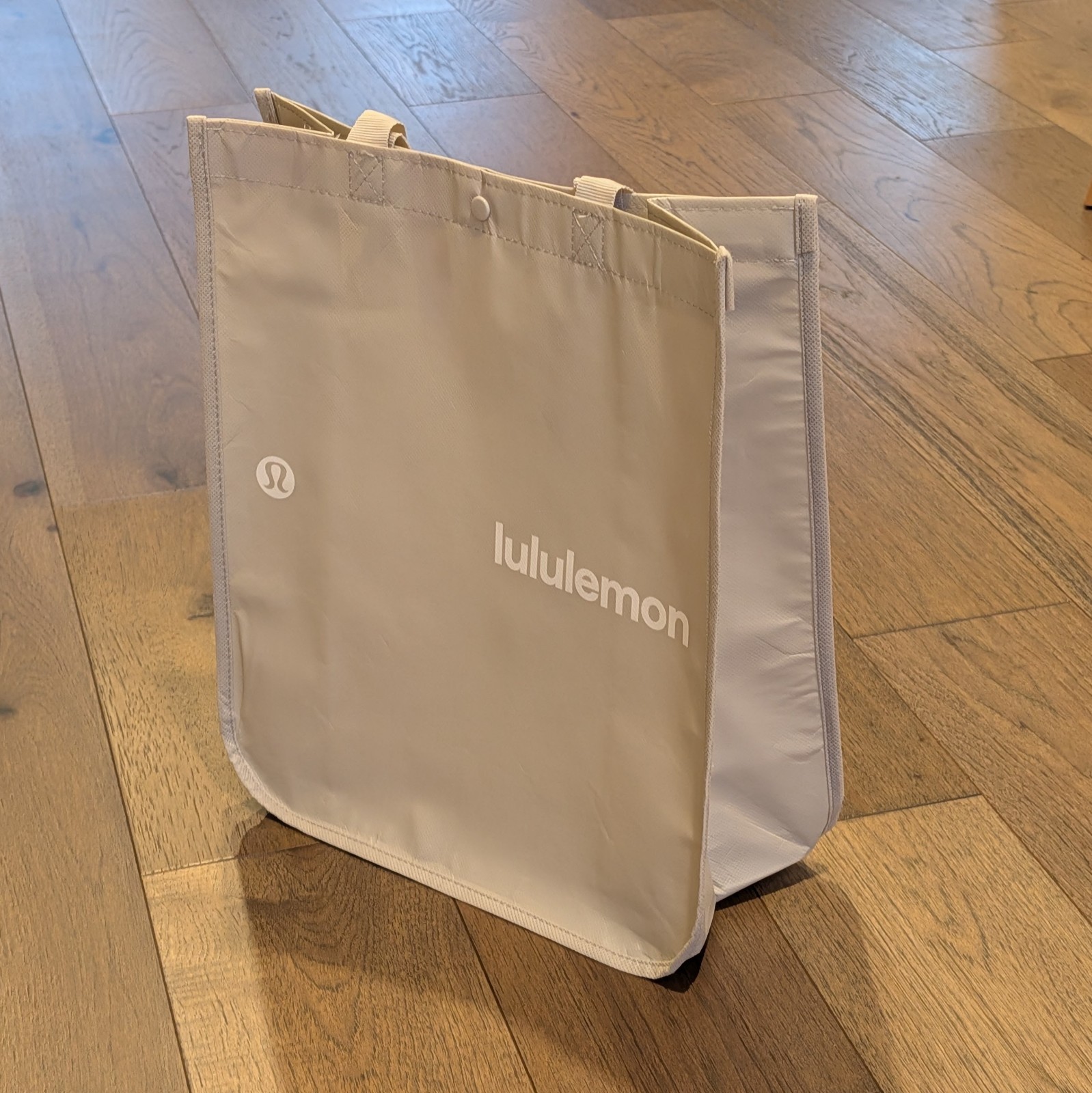 Lululemon Large Reusable Shopping Tote Lunch Bag ❤️ Tan Beige Ivory ❤️ NEW!*