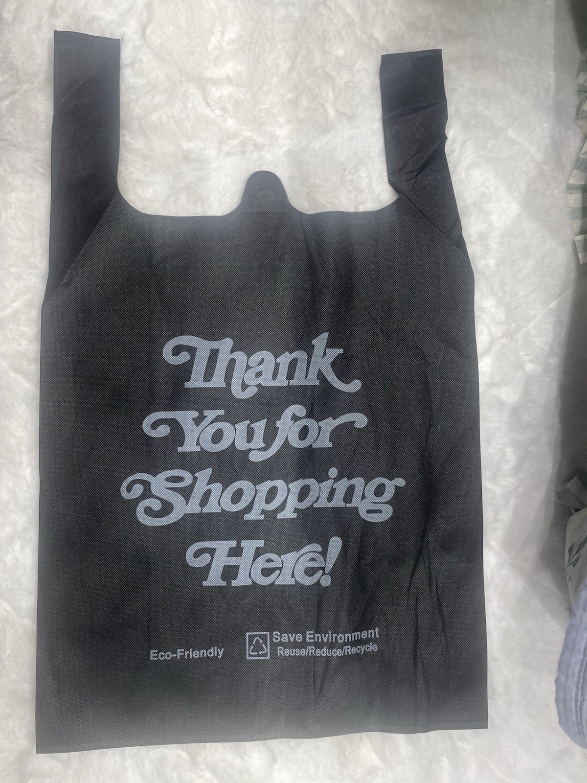 20 Pcs Reusable Shopping Bags 1/4 Jumbo Capacity Multipurpose Black Lightweight