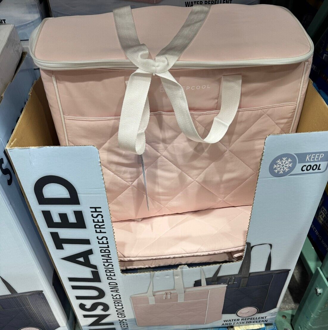 Keep Cool Insulated Reusable Shopping Bag Cooler PINK XL Costco NEW Rare NEW