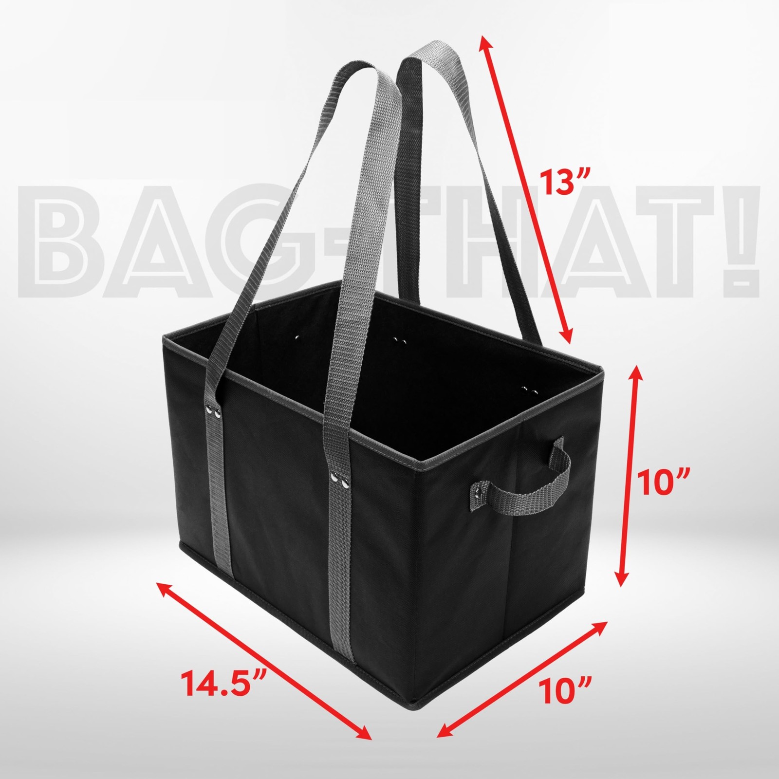 BAG-THAT! 4pk Reusable Grocery Bags Shopping Bags Tote Box Large Heavy Duty G…