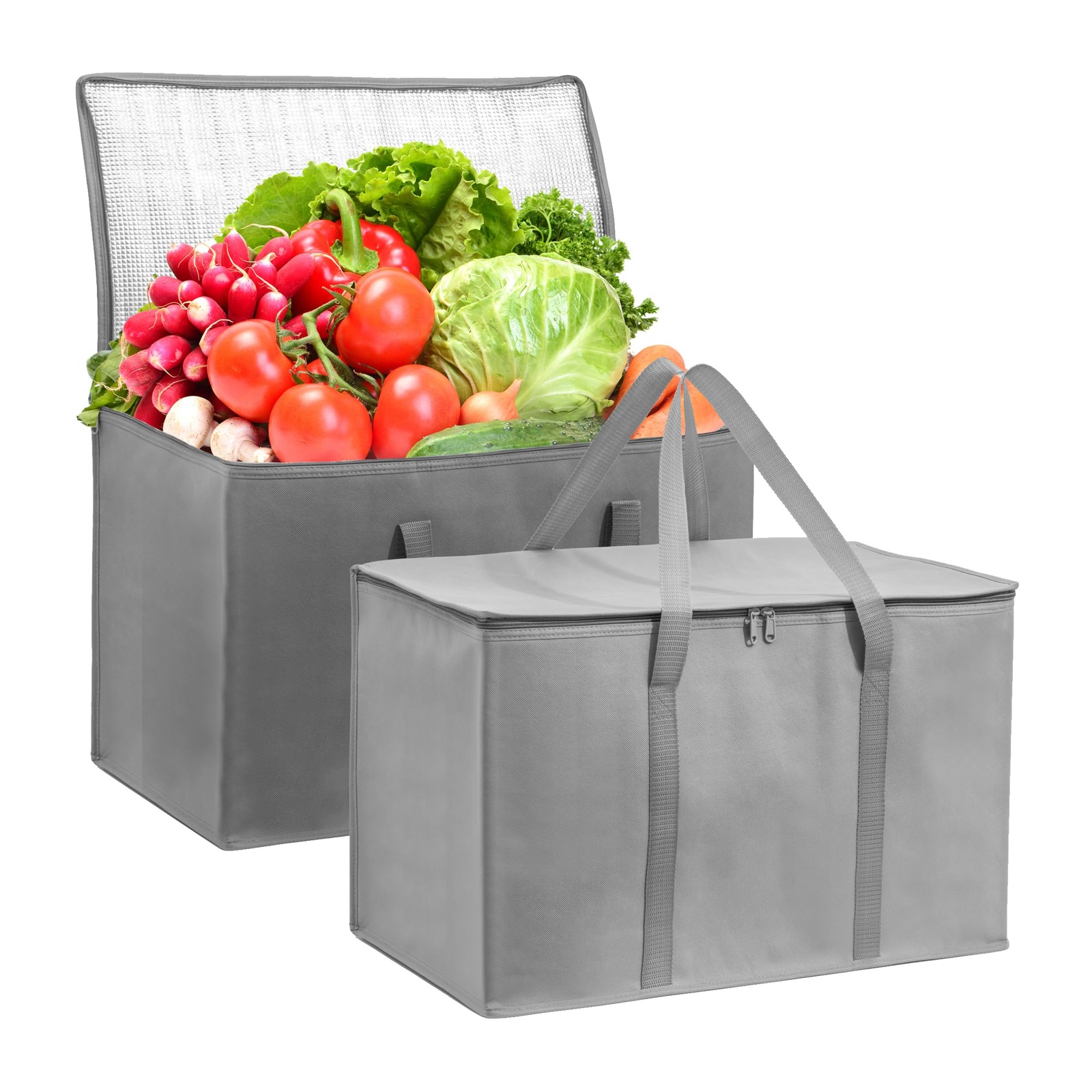 (Not Made In China) Insulated Food Delivery Bags, XXXL Pizza Delivery and Reu…