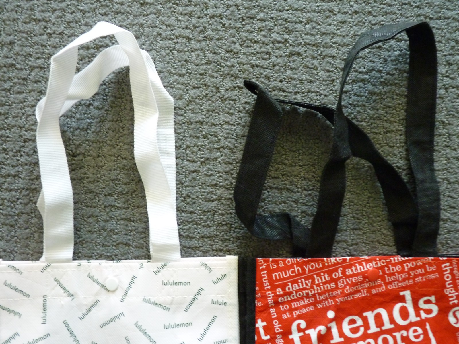 Lululemon Reusable Shopping Tote Bags (4) Small Totes Different Designs #3