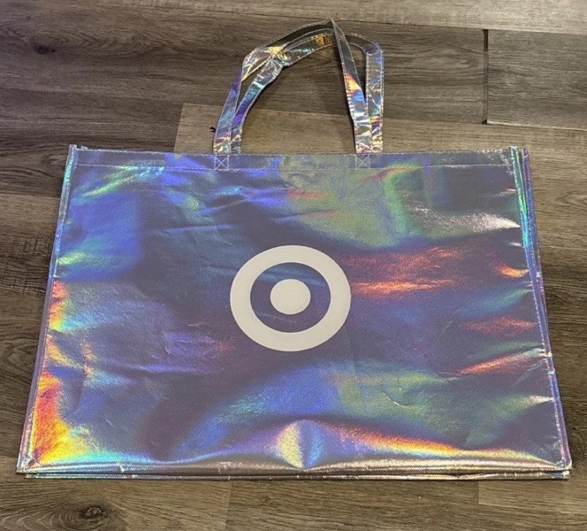 Target 2025 Black Friday Swag Bag Reflective Holographic Tote Bag Empty Bag Only