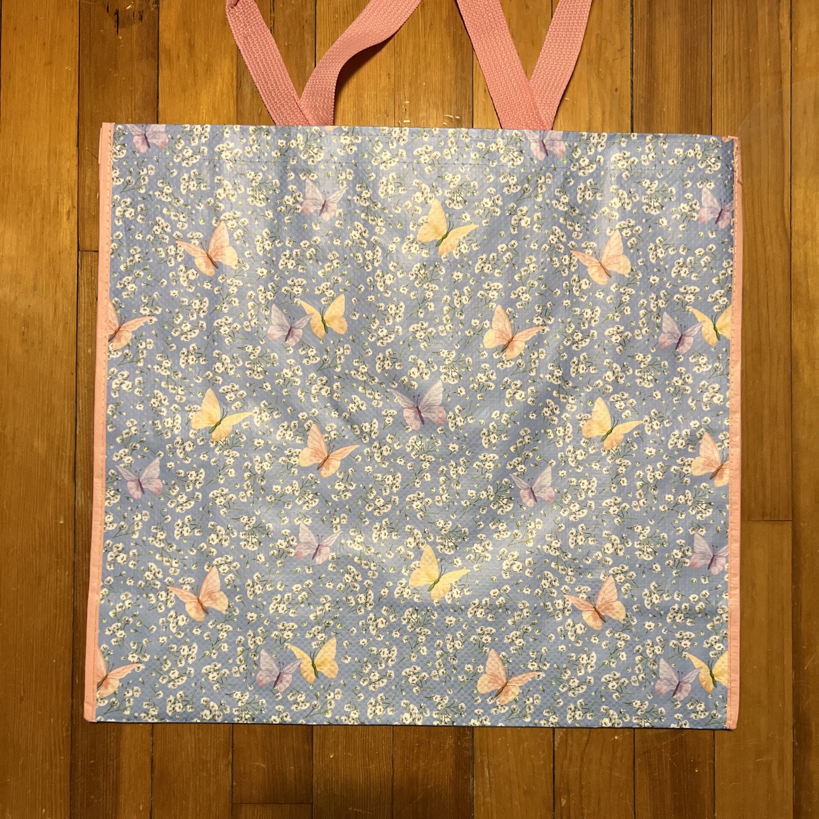 TJX – 🦋Butterflies 🦋 & Baby’s Breaths – Large Reusable Shopping Tote Eco Bag