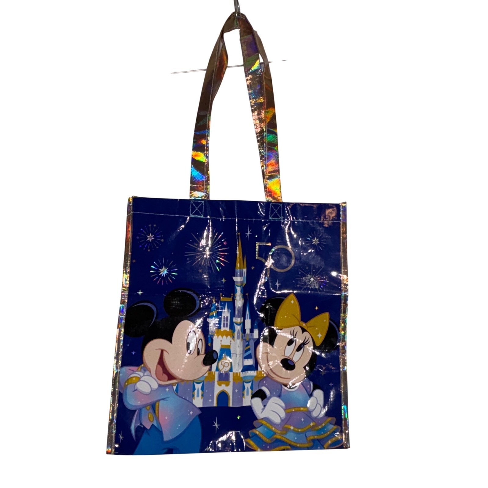 Walt Disney World 50th Anniversary Mickey Minnie Tote Bag Reusable Shopping Bag