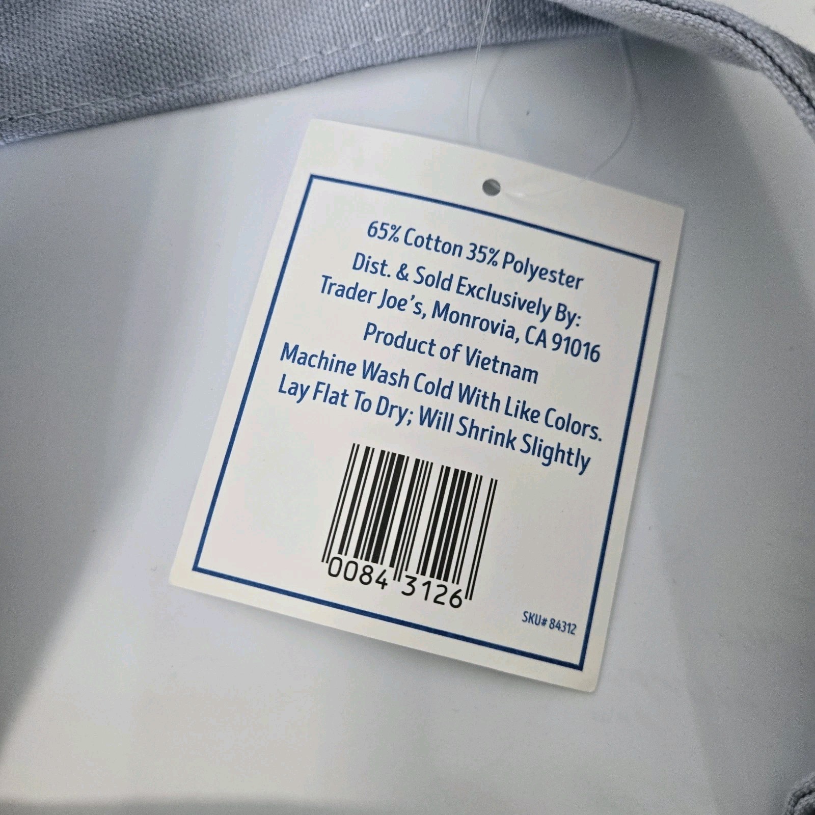 TRADER JOE’S MINI PASTEL STRIPE CANVAS TOTE BAGS SET Of 2 BLUE BEIGE NWT