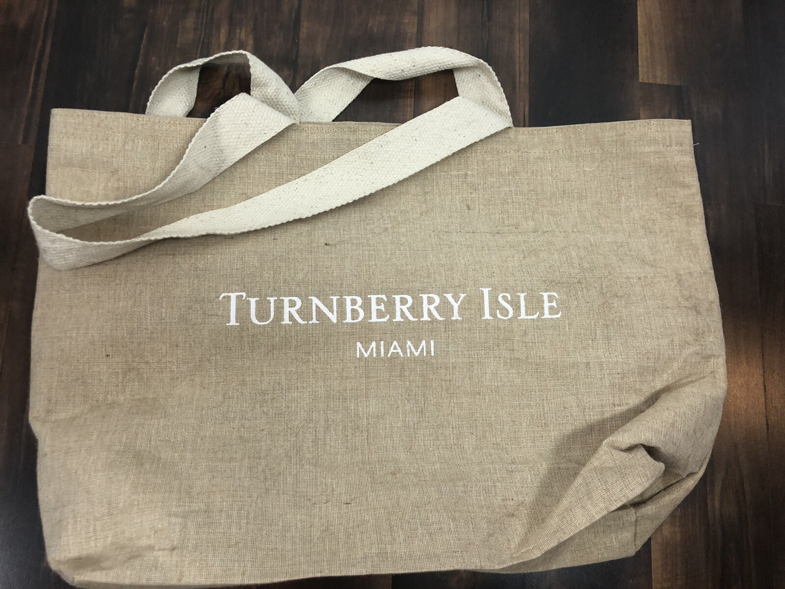Turnberry Isle Miami bag burlap -bags go green -jute bags