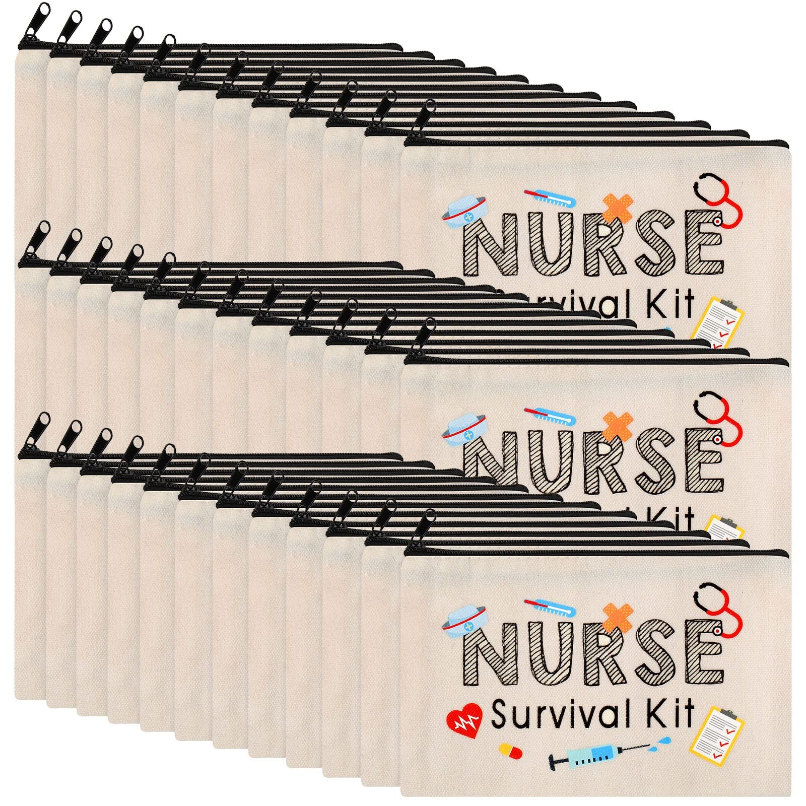 Kajaia 36 Pieces Nurse Survival Kit Makeup as pictures shown, Reddish Magenta
